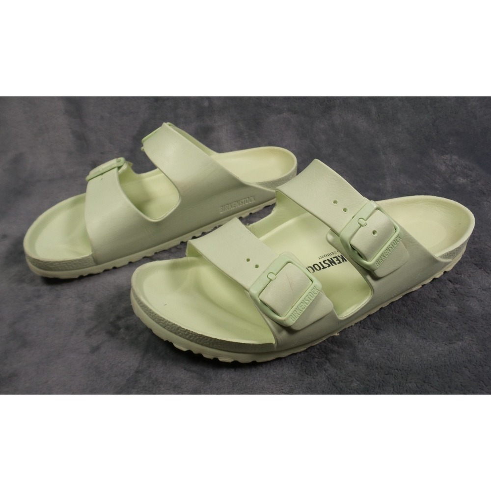 Birkenstock Arizona EVA Shoes Womens Size 41 Green Sandals Double Strap Buckle - Picture 4 of 12